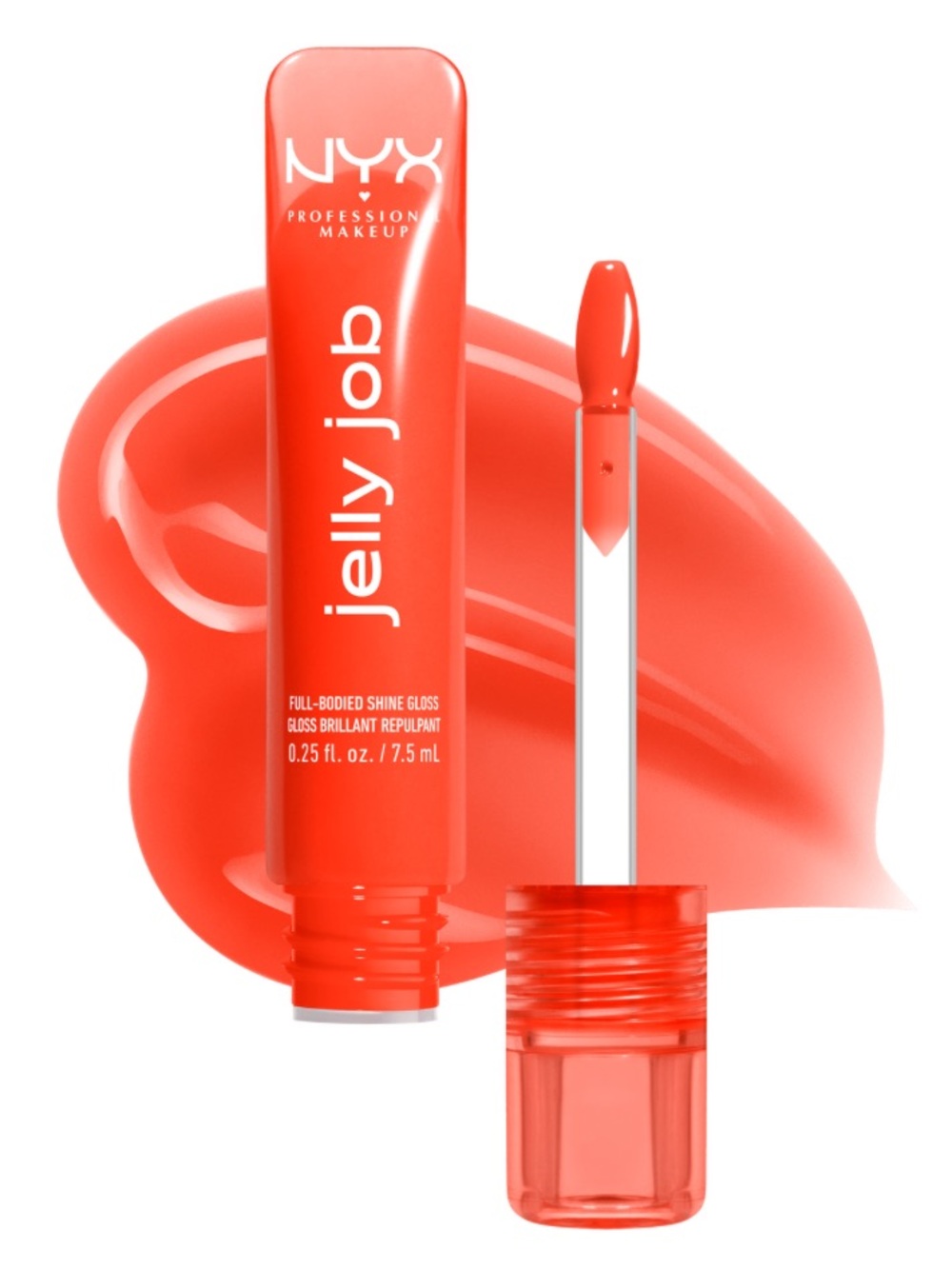 NYX JELLY JOB FULL-BODIED HIGH SHINE GLOSS IN ORANGE YA JELLY? 7.5ml BRAND NEW